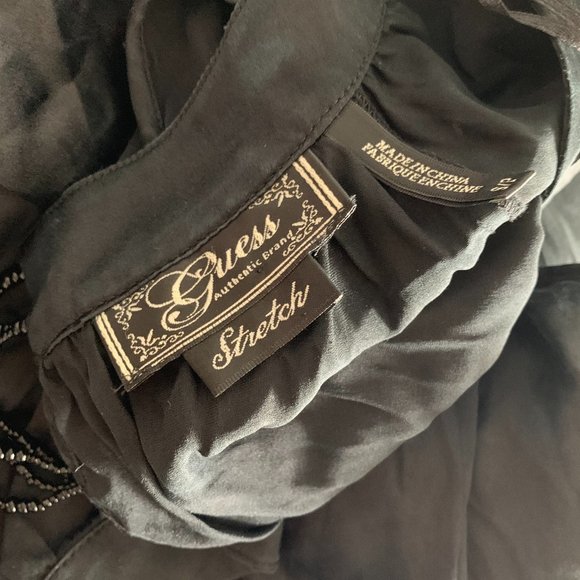 Silk Guess Blouse Open Back - Picture 3 of 4